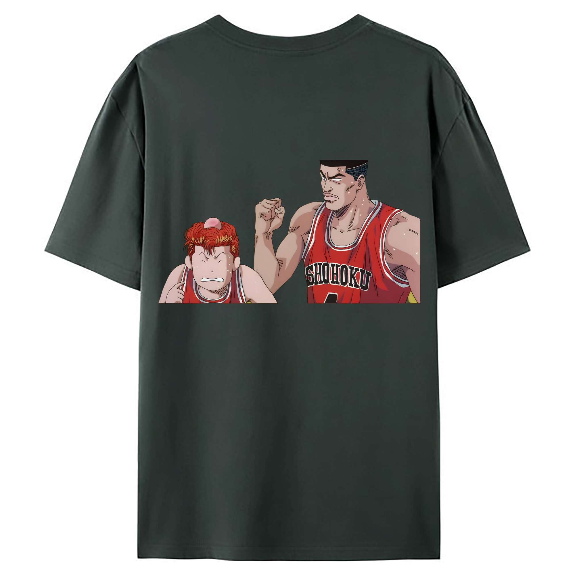 （画像用） SLAM DUNK／スラムダンク 綿100％ メンズ半袖Tシャツ（バックプリント） 通気性
